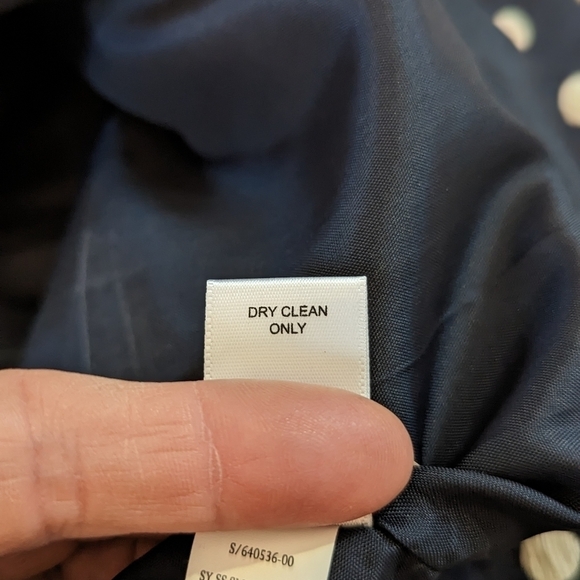 Banana Republic NWT Navy Polka Dot Sheath Dress Petite 2P Cotton Blend Workwear - Picture 4 of 16